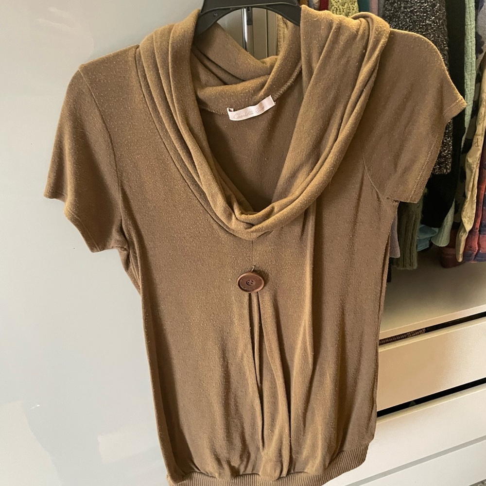 Charlotte Russe Taupe Knit Top